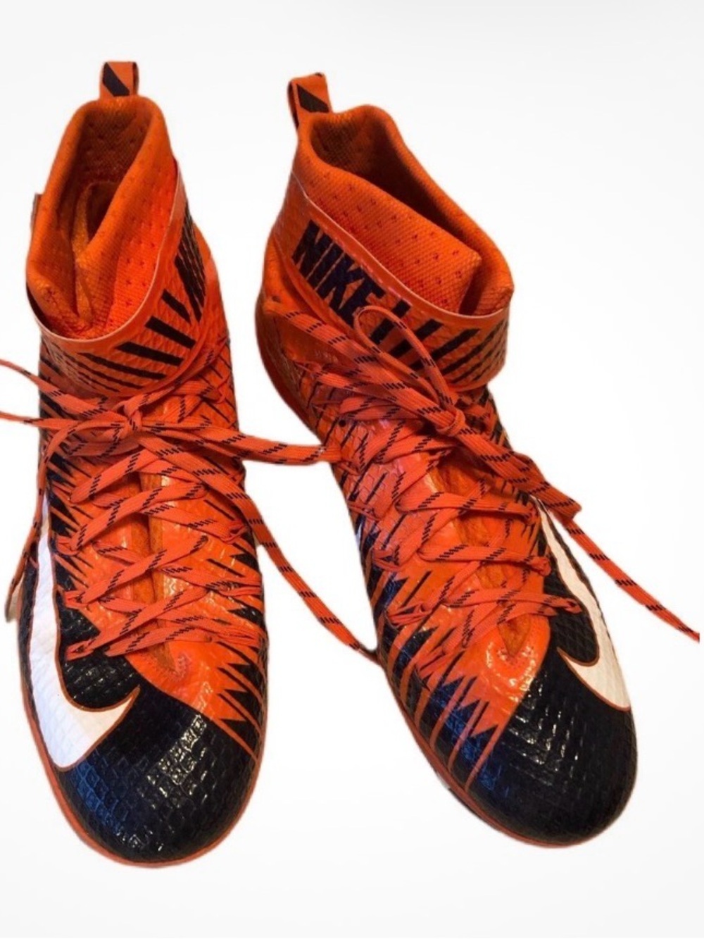 Nike Mens Lunarbeast Elite Orange Football Cleats 14 NikeSkin 847588-410